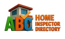 Official logo for ABC Home Inspector Directory featuring bold 3D letters A, B, and C in green, orange, and blue, with a modern house icon and orange checkmark.